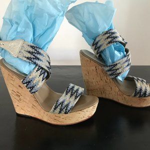 Calleen Cordero Cork Disco Wedges